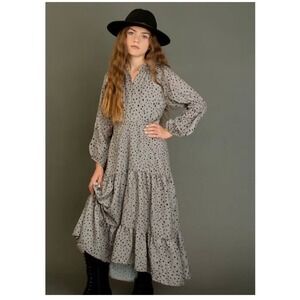 *NEW* Joyfolie Mia Joy Girls Size 8 Ashley Dress in Taupe Dots